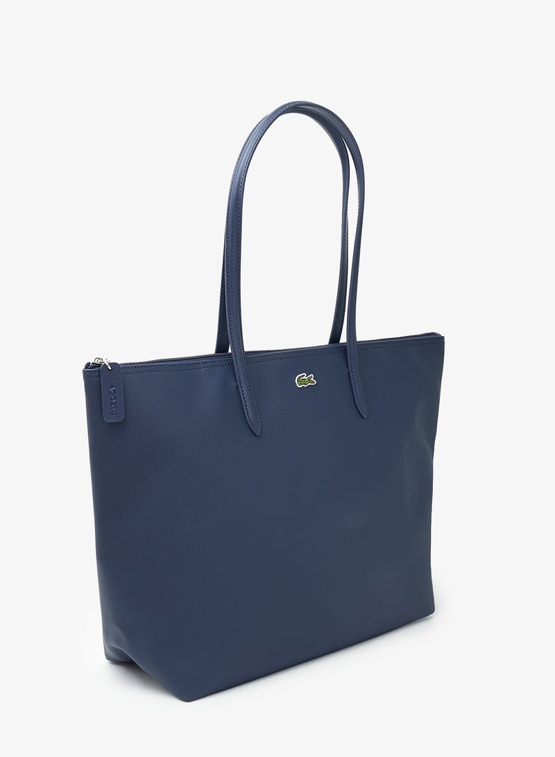 LACOSTE Women's Large 12.12 Concept Zip Tote Bag, Women's Handheld Shoulder Bag, Fashion Versatile Large Capacity Bag, Women's Shopper Tote Bag, 45cm * 30cm * 12cm-Blue - Image 2